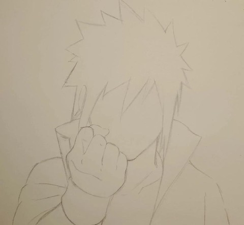 火影忍者怎么画佐助